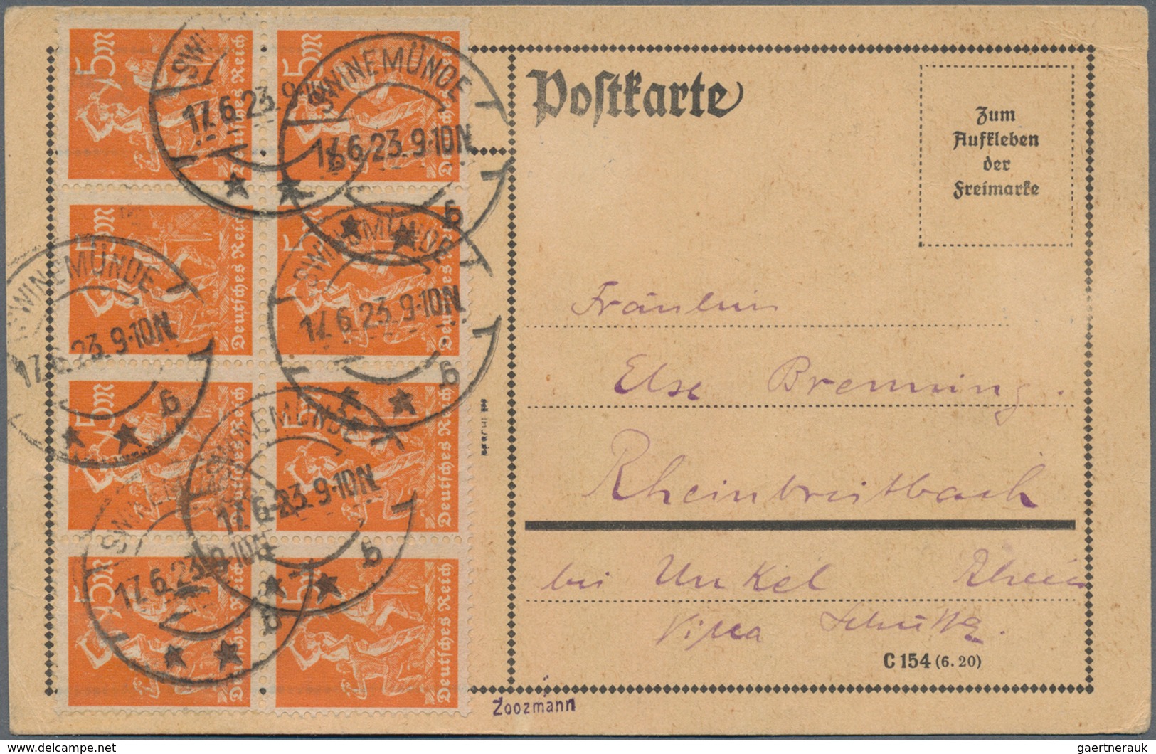 Deutsches Reich - Inflation: 1919/1923, Hochwertiger Sammlungsbestand Mit Ca.70 Briefen, Karten Und - Colecciones