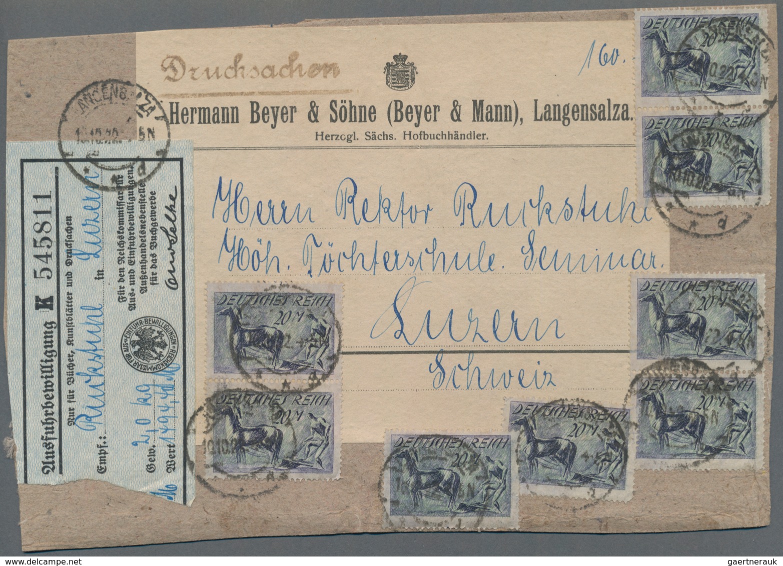Deutsches Reich - Inflation: 1919/1923, hochwertiger Sammlungsbestand mit ca.80 zumeist besseren Bel