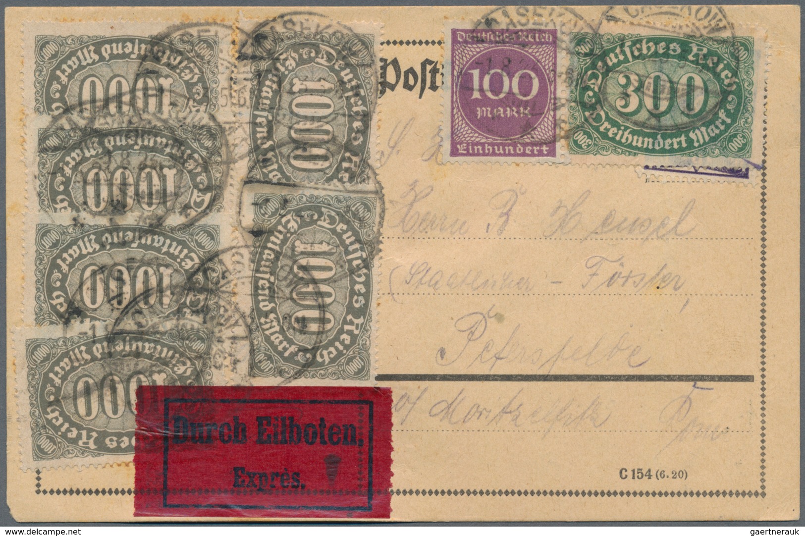 Deutsches Reich - Inflation: 1919/1923, hochwertiger Sammlungsbestand mit ca.80 zumeist besseren Bel