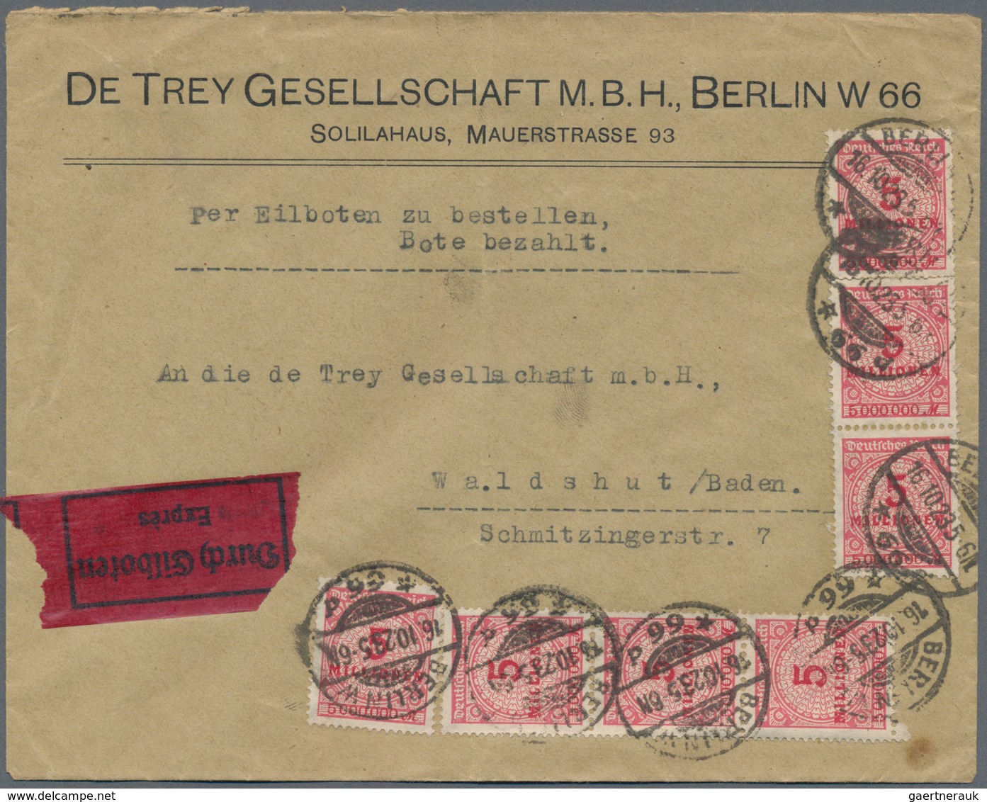 Deutsches Reich - Inflation: 1919/1923, Interessantes Konvolut Mit über 120 Belegen, Dabei Sehr Viel - Colecciones