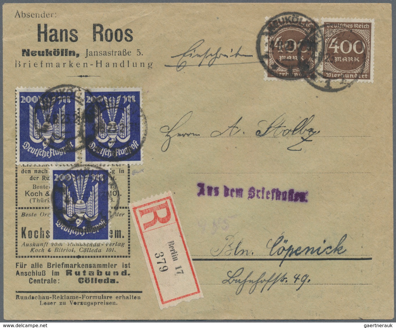 Deutsches Reich - Inflation: 1919/1923, ORTSPOST der INFLATIONS-ZEIT, sehr reichhaltiger Sammlungsbe