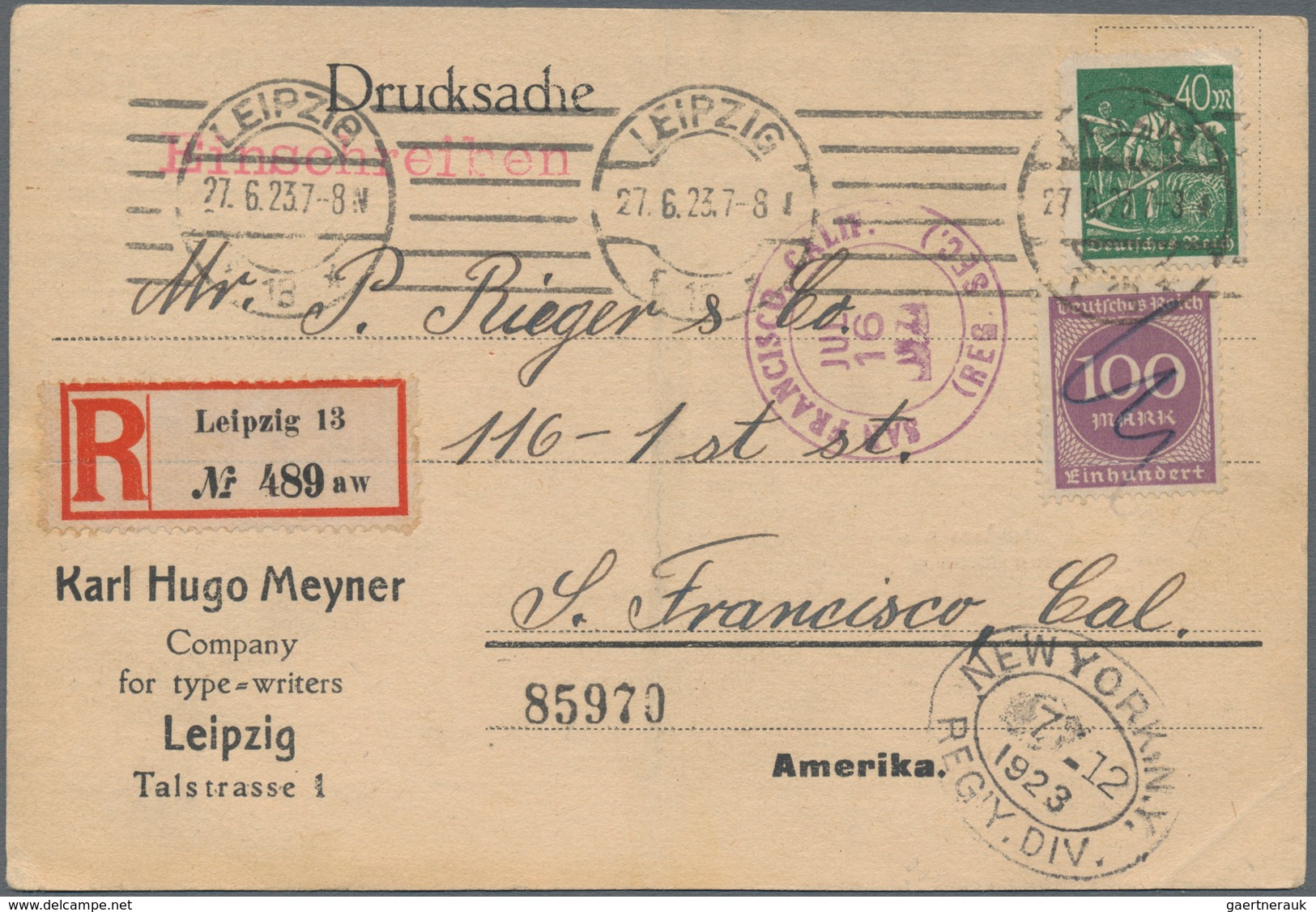 Deutsches Reich - Inflation: 1919/1923, Reichhaltiger Posten Mit Ca.230 Belegen, Dabei Einschreiben, - Colecciones