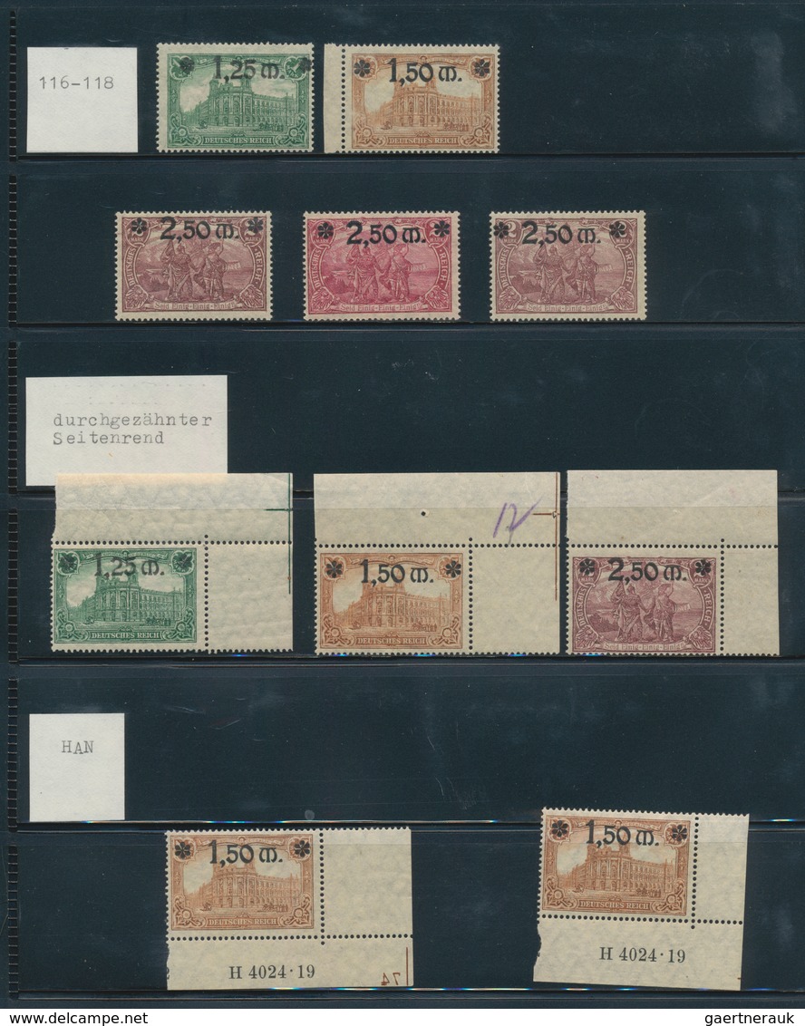 Deutsches Reich - Inflation: 1919/1923, Sehr Vielseitige Postfrische Spezialsammlung Inkl. Dienstmar - Verzamelingen