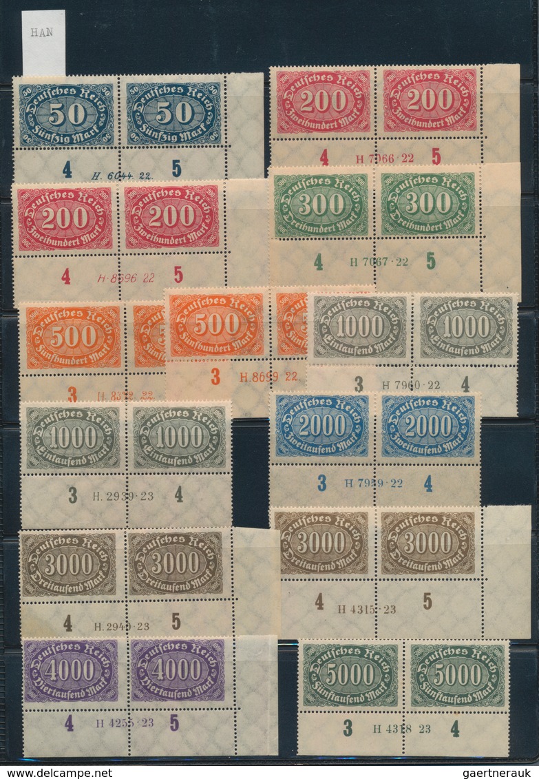 Deutsches Reich - Inflation: 1919/1923, Sehr Vielseitige Postfrische Spezialsammlung Inkl. Dienstmar - Verzamelingen