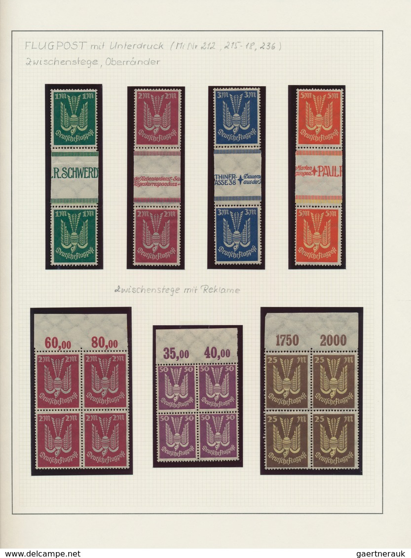 Deutsches Reich - Inflation: 1919/1923, Umfangreiche Postfrische Spezialsammlung Von Ca. 3.950 Marke - Colecciones