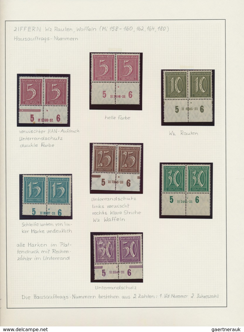 Deutsches Reich - Inflation: 1919/1923, Umfangreiche Postfrische Spezialsammlung Von Ca. 3.950 Marke - Colecciones