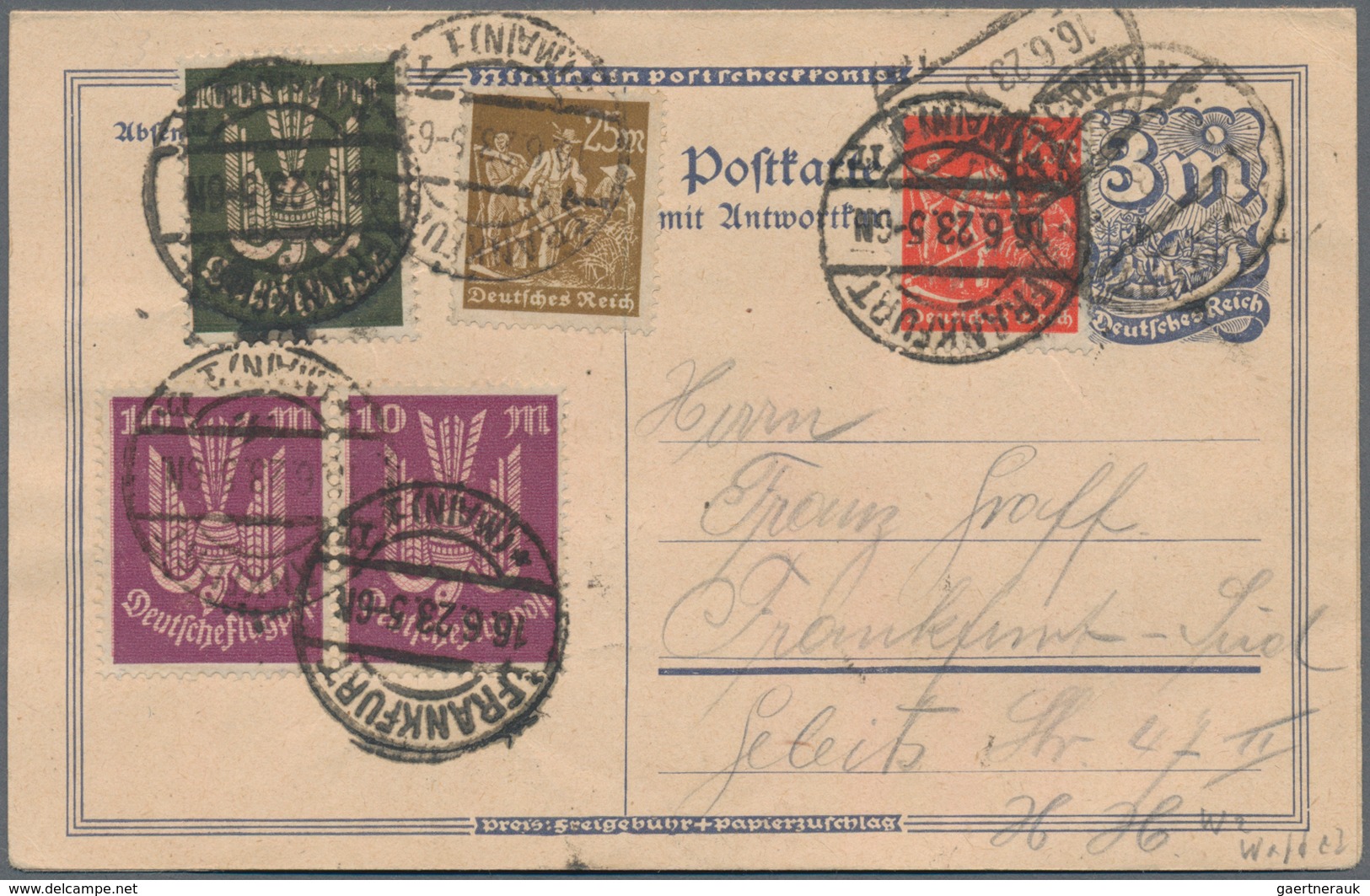Deutsches Reich - Inflation: 1919/1923, vielseitige Partie von ca. 400 Briefen, Karten und gebraucht