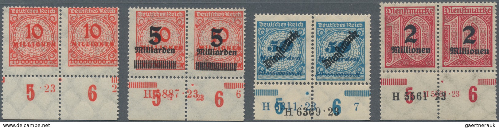 Deutsches Reich - Inflation: HAUSAUFTRAGSNUMMERN: 1919/23 Einschließlich Dienst, Postfrischer Sammlu - Verzamelingen