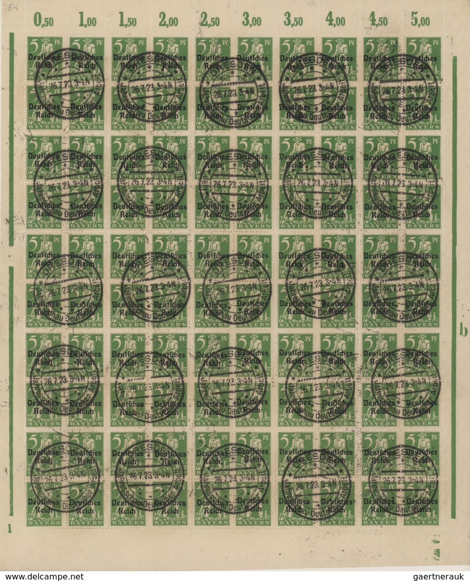 Deutsches Reich - Inflation: 1920, 5 Bis 80 Pf. Deutsches Reich / Bayern Abschied In Kompletten Boge - Colecciones