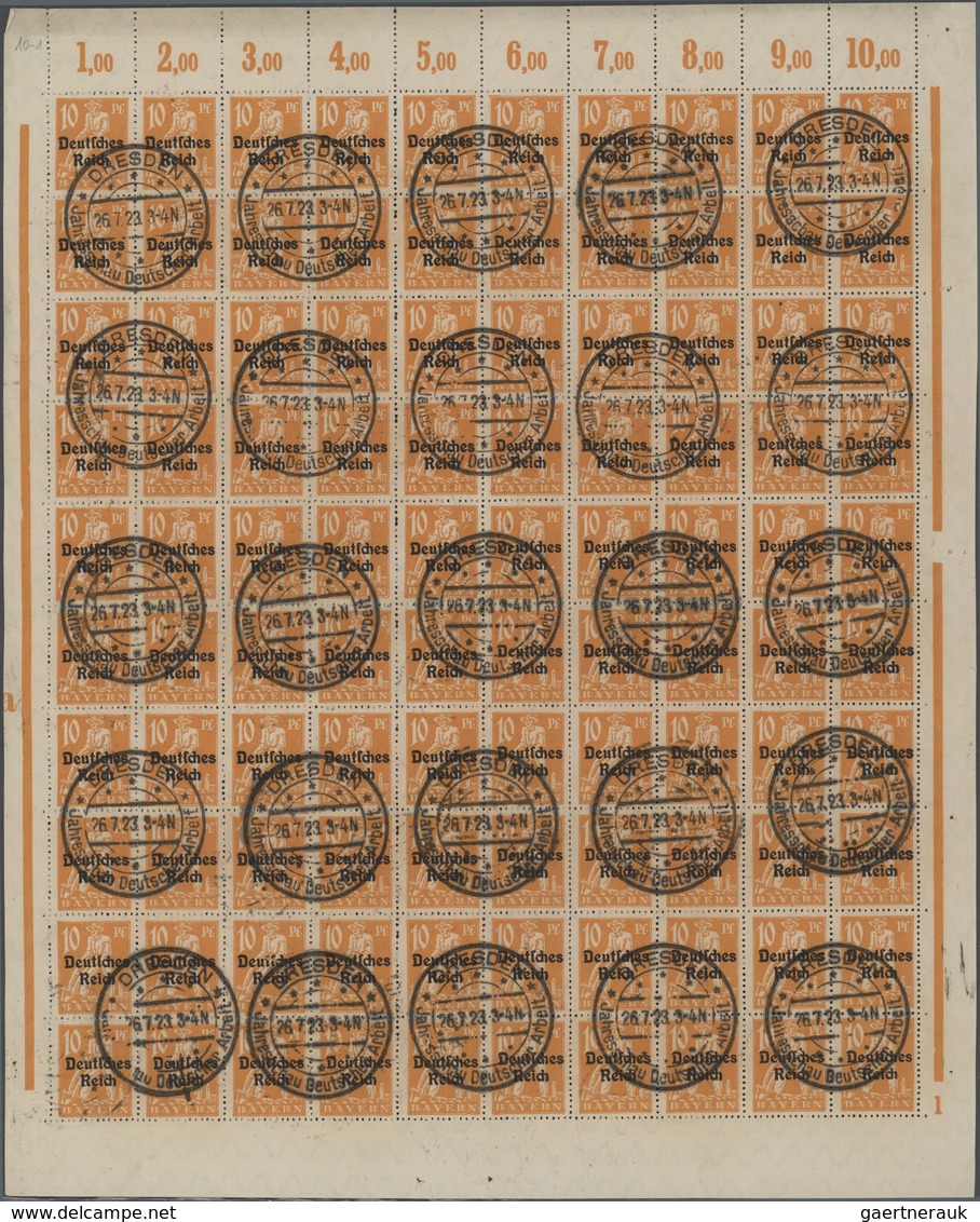 Deutsches Reich - Inflation: 1920, 5 Bis 80 Pf. Deutsches Reich / Bayern Abschied In Kompletten Boge - Collections