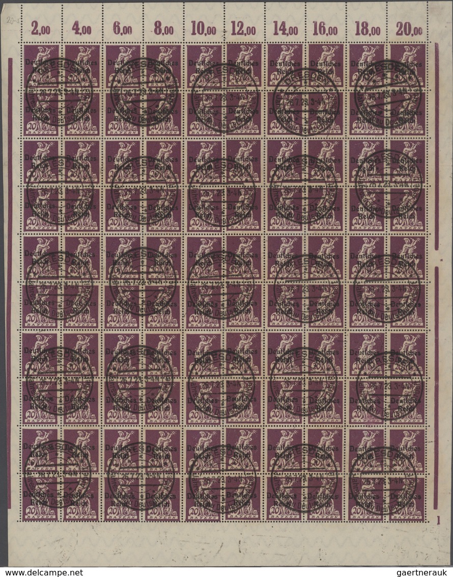 Deutsches Reich - Inflation: 1920, 5 Bis 80 Pf. Deutsches Reich / Bayern Abschied In Kompletten Boge - Verzamelingen
