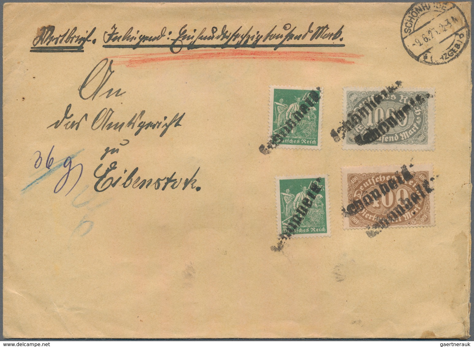 Deutsches Reich - Inflation: 1920/1923, Interessante Partie Mit 38 WERTBRIEFEN, Dabei Reine Mehrfach - Verzamelingen