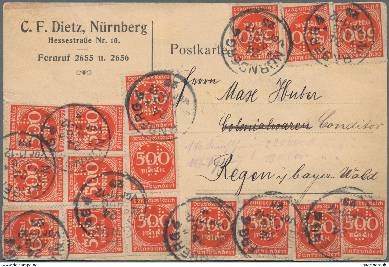 Deutsches Reich - Inflation: 1921/1923, Vielseitige Partie Von Ca. 180 Briefen Und Karten, Soweit Er - Verzamelingen