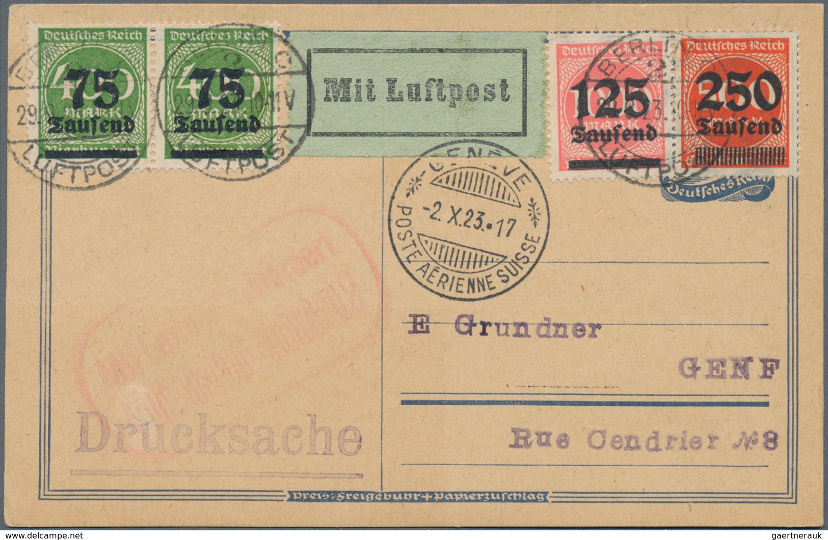 Deutsches Reich - Inflation: 1921/1923, vielseitige Partie von ca. 180 Briefen und Karten, soweit er