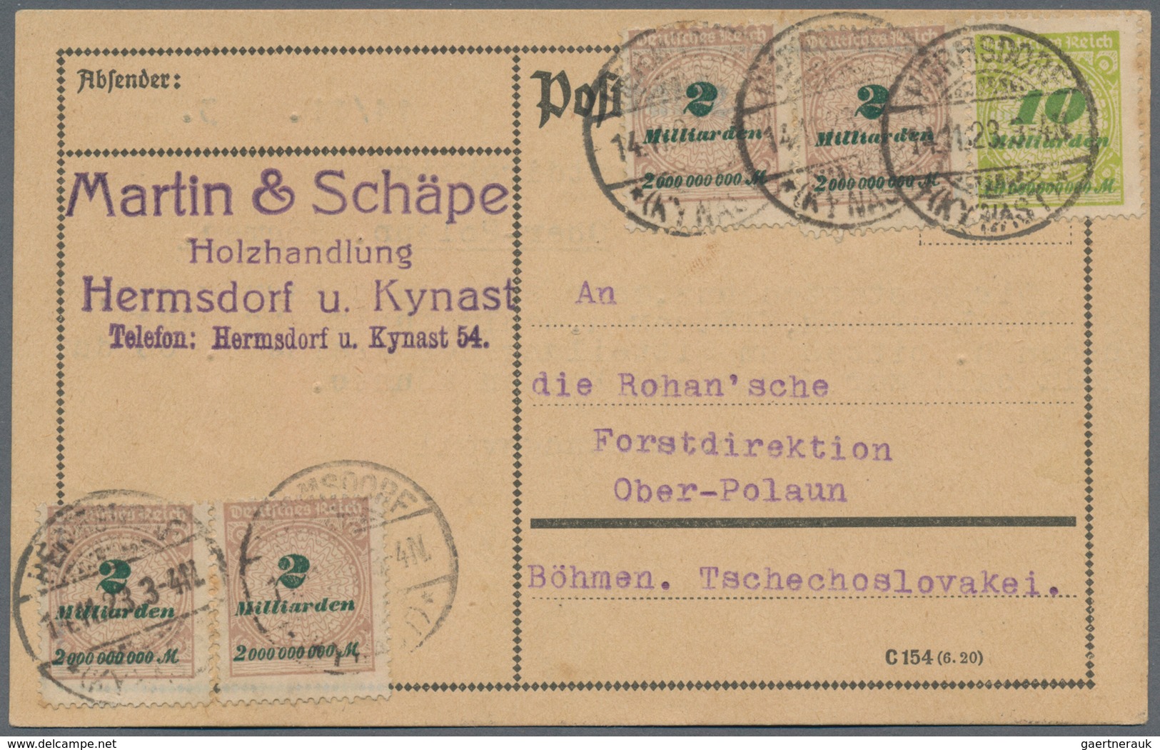 Deutsches Reich - Inflation: 1921/1924, Reichhaltiger Sammlungsbestand Mit Ca.270 Belegen, Dabei Vie - Colecciones