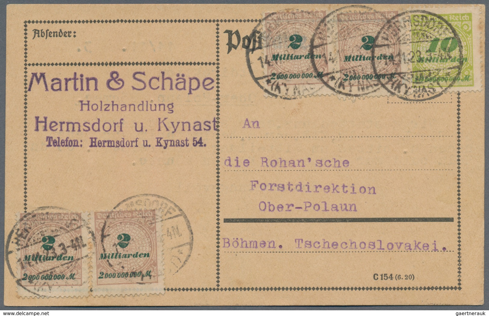 Deutsches Reich - Inflation: 1921/1924, Reichhaltiger Sammlungsbestand Mit Ca.270 Belegen, Dabei Vie - Verzamelingen