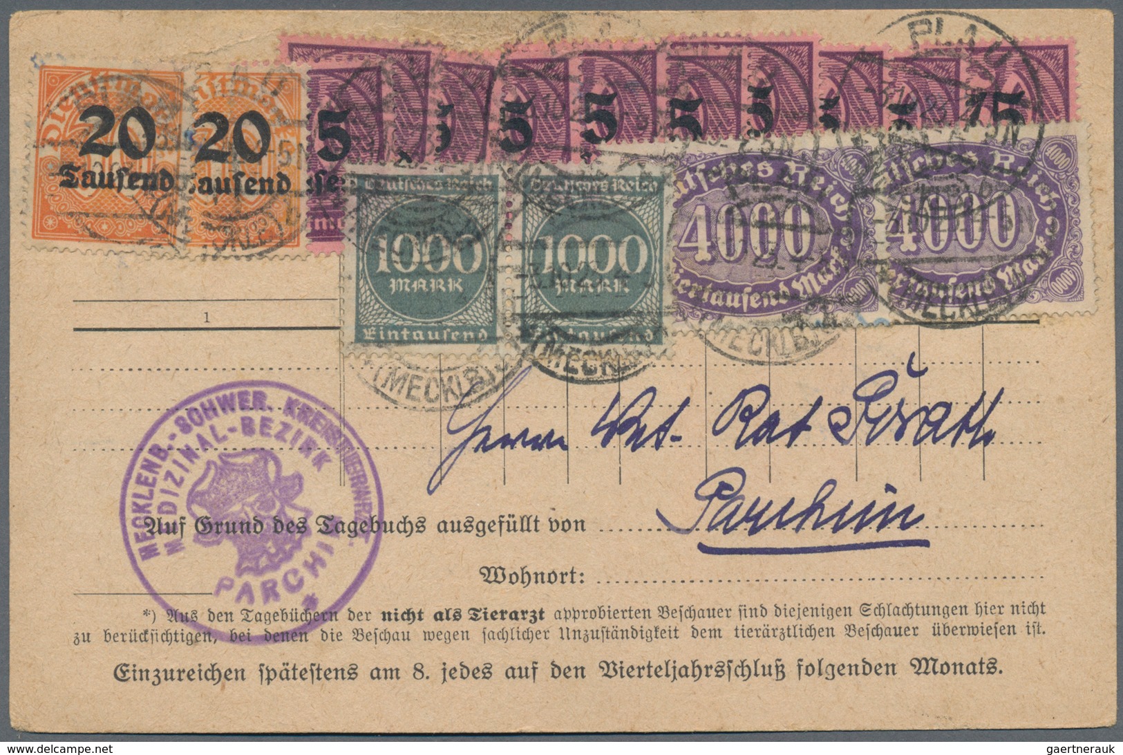 Deutsches Reich - Inflation: 1921/1924, Reichhaltiger Sammlungsbestand Mit Ca.270 Belegen, Dabei Vie - Verzamelingen