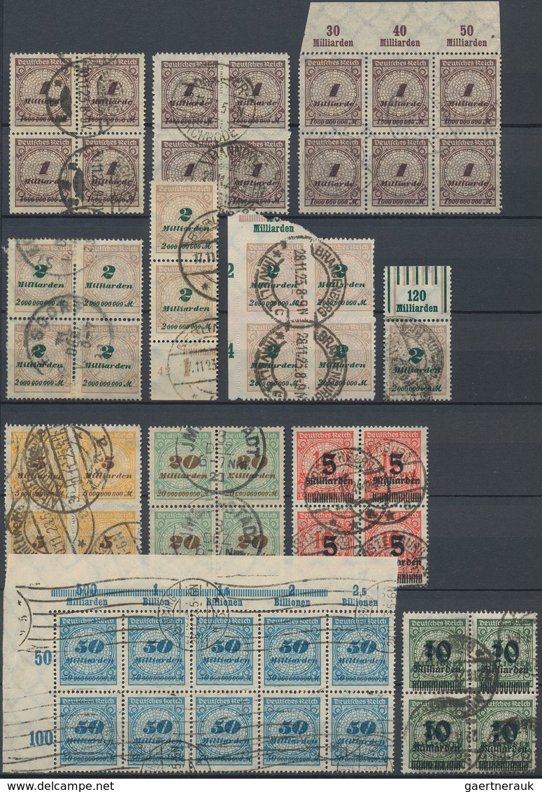 Deutsches Reich - Inflation: 1922-1923, Zusammenstellung Mit über 130 Verschiedenen Gestempelten Ein - Verzamelingen