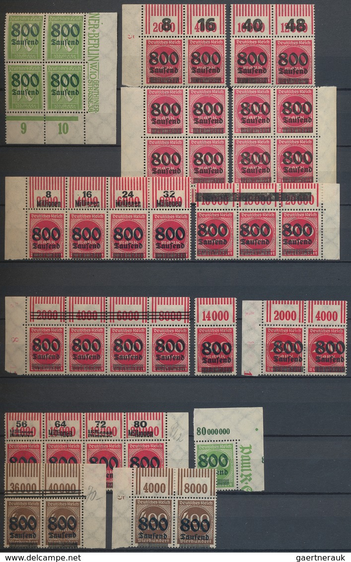 Deutsches Reich - Inflation: 1922-1923, Zusammenstellung Mit über 450 Verschiedenen Postfrischen Ein - Verzamelingen
