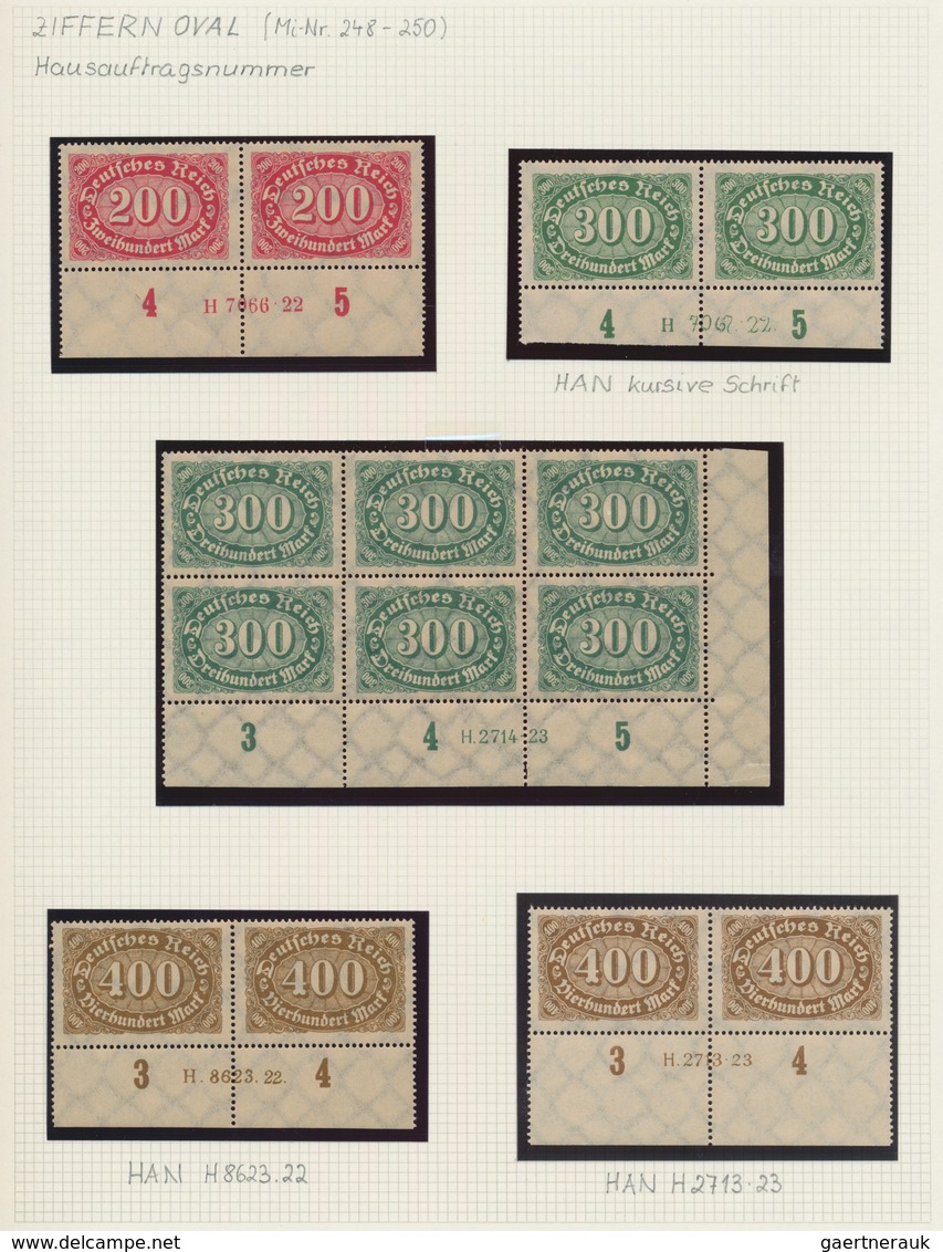 Deutsches Reich - Inflation: 1922/1923, Queroffset Wz. 1+2, Postfrische Spezialsammlung Mit Ca. 840 - Colecciones