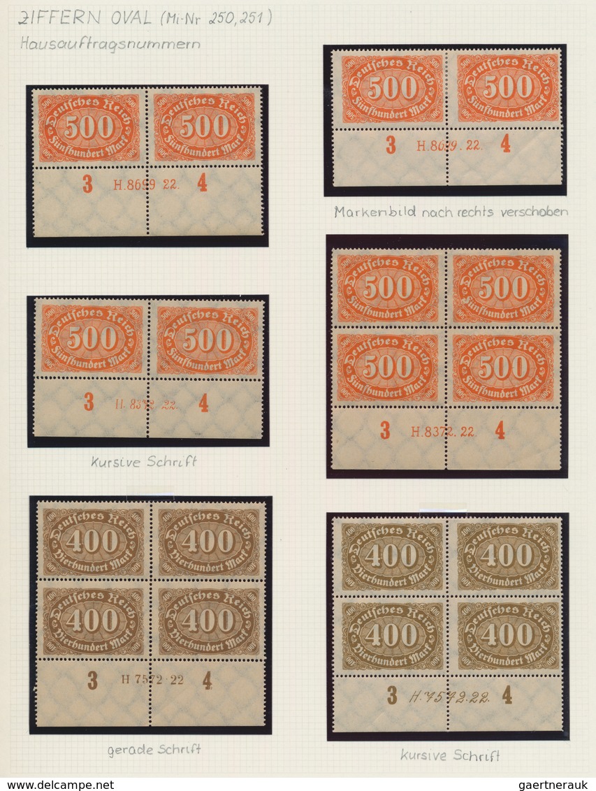 Deutsches Reich - Inflation: 1922/1923, Queroffset Wz. 1+2, Postfrische Spezialsammlung Mit Ca. 840 - Verzamelingen