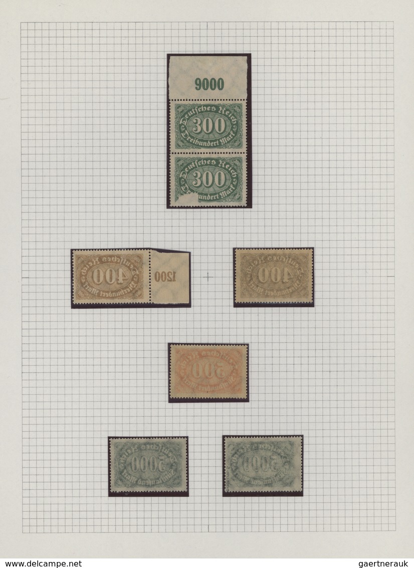 Deutsches Reich - Inflation: 1922/1923, Queroffset-Ausgabe, Spezial-Sammlungspartie Von 16 Marken, D - Colecciones