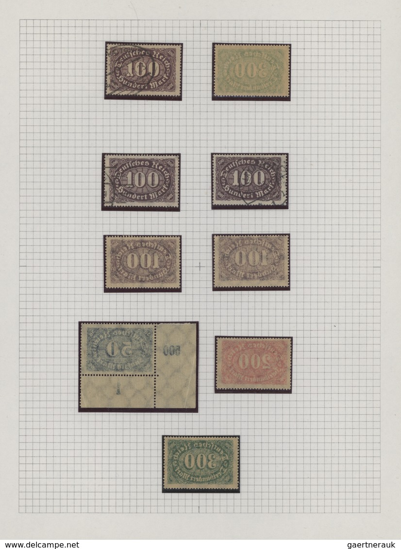 Deutsches Reich - Inflation: 1922/1923, Queroffset-Ausgabe, Spezial-Sammlungspartie Von 16 Marken, D - Verzamelingen