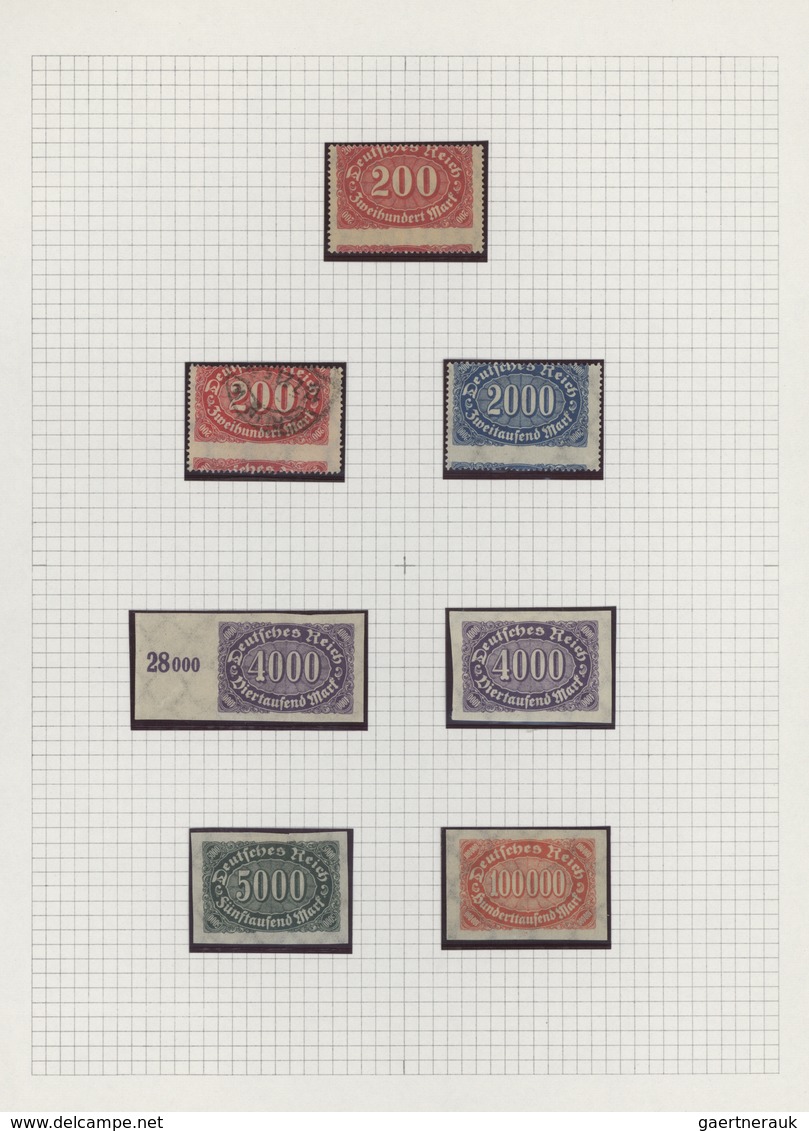 Deutsches Reich - Inflation: 1922/1923, Queroffset-Ausgabe, Spezial-Sammlungspartie Von Sieben Marke - Colecciones