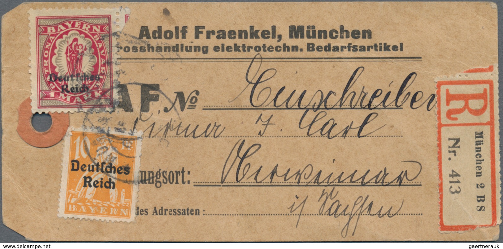 Deutsches Reich - Inflation: 1922/1923, Sehr Interessantes Konvolut Mit 15 Aussergewöhnlichen Belege - Colecciones