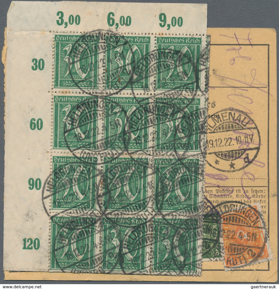Deutsches Reich - Inflation: 1922/1923, Sehr Interessantes Konvolut Mit 15 Aussergewöhnlichen Belege - Verzamelingen