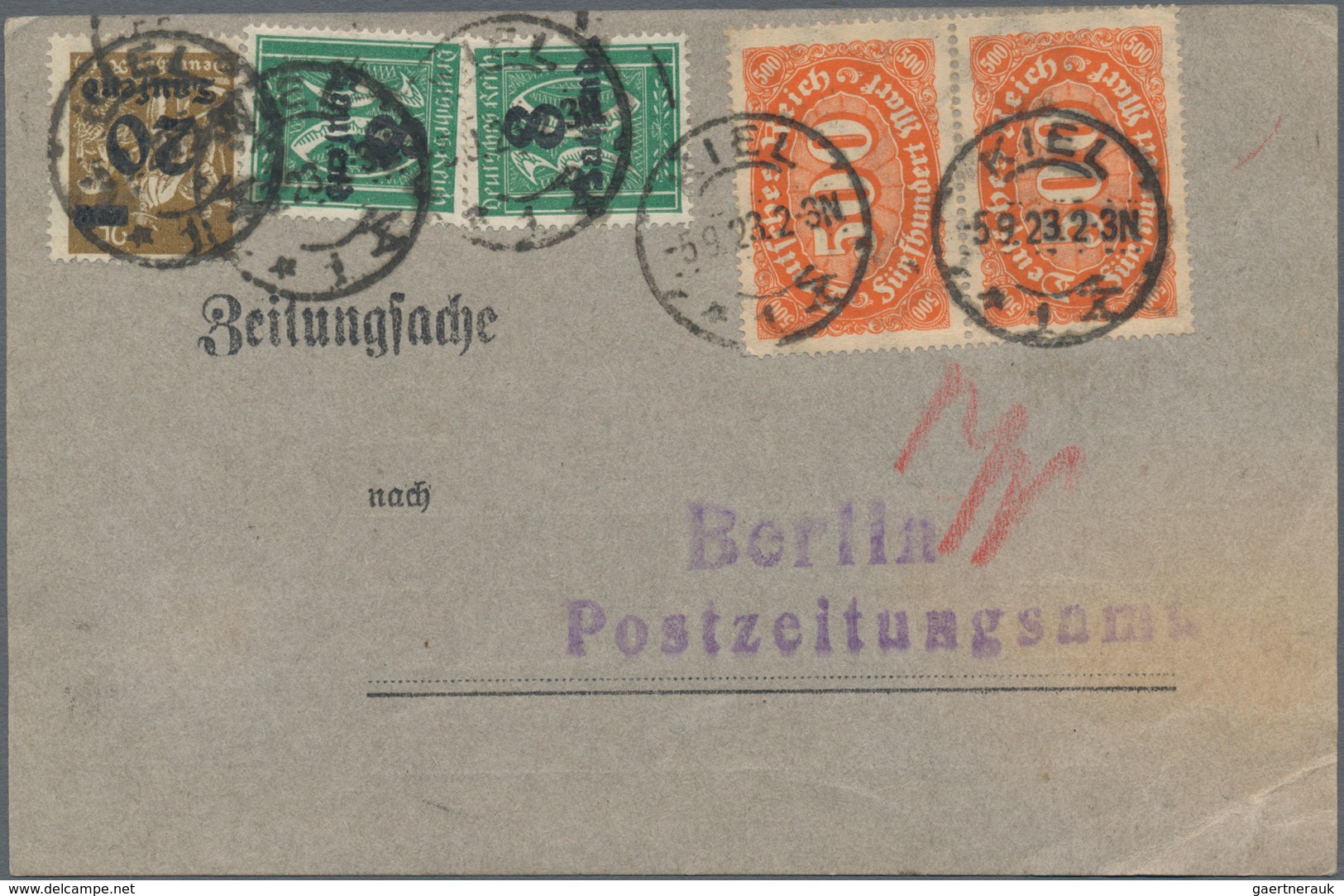 Deutsches Reich - Inflation: 1922/1924, ZEITUNGSSACHE/ZEITUNGSÜBERWEISUNG, Hochwertiges Konvolut Mit - Verzamelingen