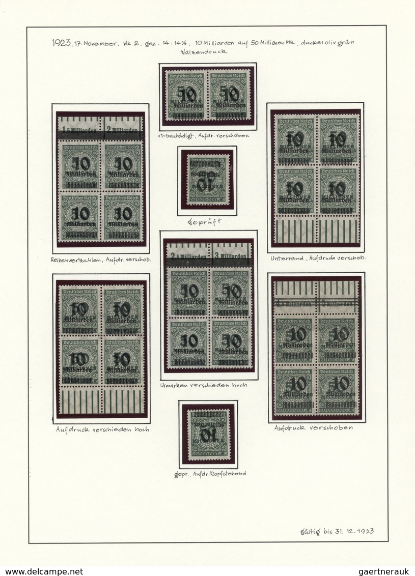 Deutsches Reich - Inflation: 1923, Vorwiegend Postfrische Spezialsammlung Nur Der Hochinflationsausg - Verzamelingen
