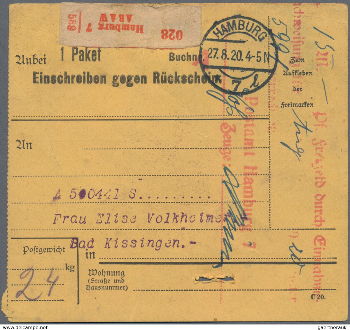 Deutsches Reich - Inflation: 1923, GEBÜHR BEZAHLT / TAXE PERCUE, Umfangreicher Posten Mit über 350 B - Verzamelingen