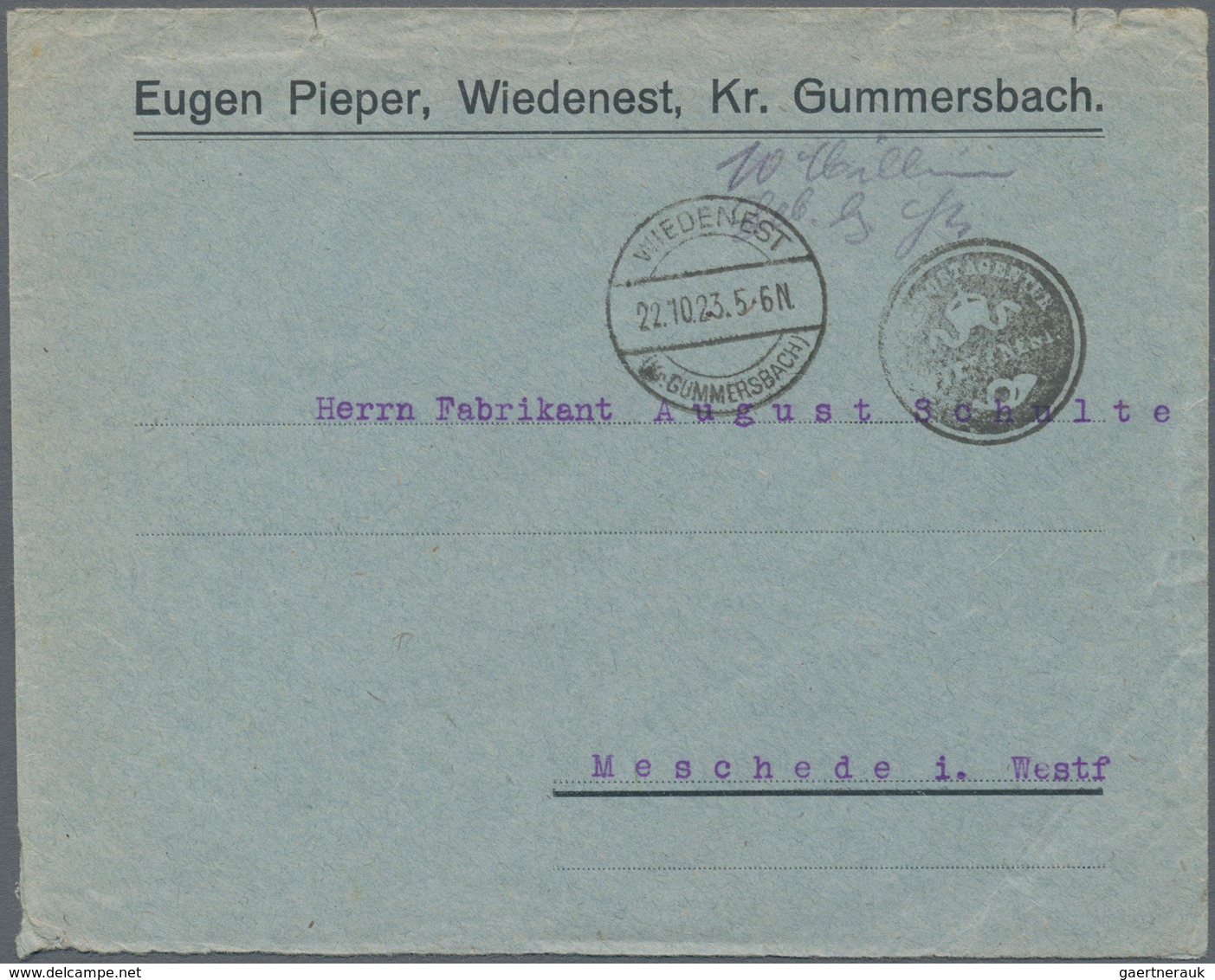 Deutsches Reich - Inflation: 1923, GEBÜHR BEZAHLT: Reichhaltiger Sammlungsbestand Mit Ca.130 Belegen - Colecciones
