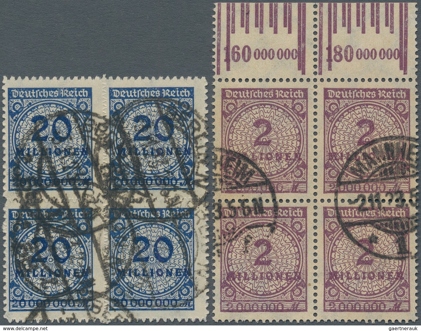 Deutsches Reich - Inflation: 1923, Korbdeckel-Muster, Partie Von 51 Gestempelten Marken Je Gepr. Inf - Colecciones