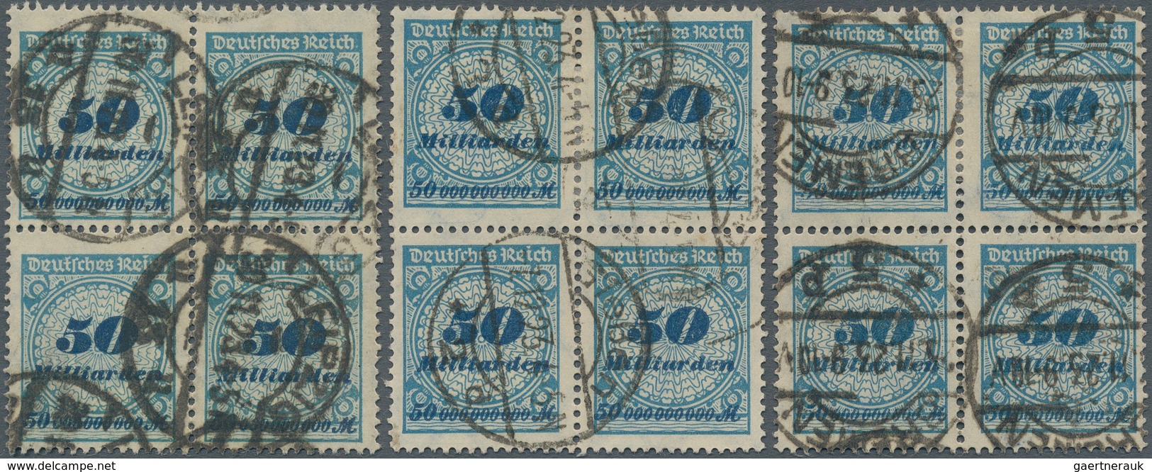 Deutsches Reich - Inflation: 1923, Korbdeckel-Muster, Partie Von 51 Gestempelten Marken Je Gepr. Inf - Colecciones