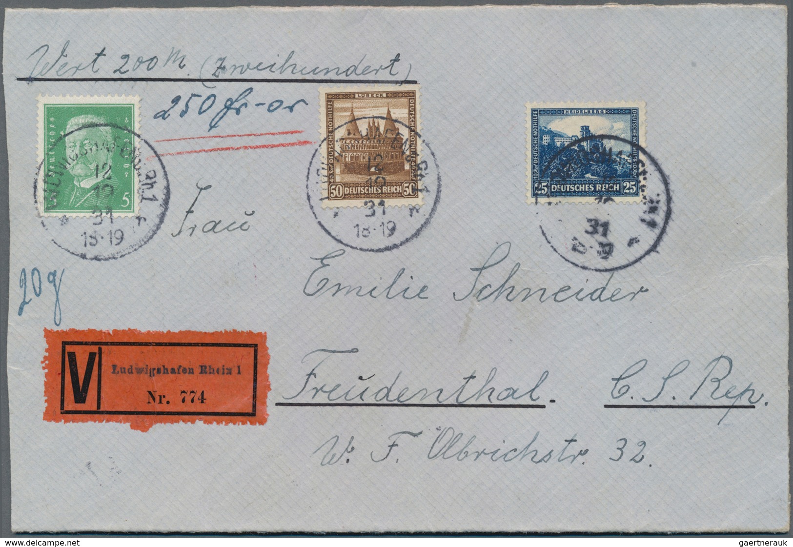Deutsches Reich - Weimar: 1923/1932, Gehaltvoller Sammlungsbestand Mit Ca.50 Belegen, Dabei Hochwert - Collections