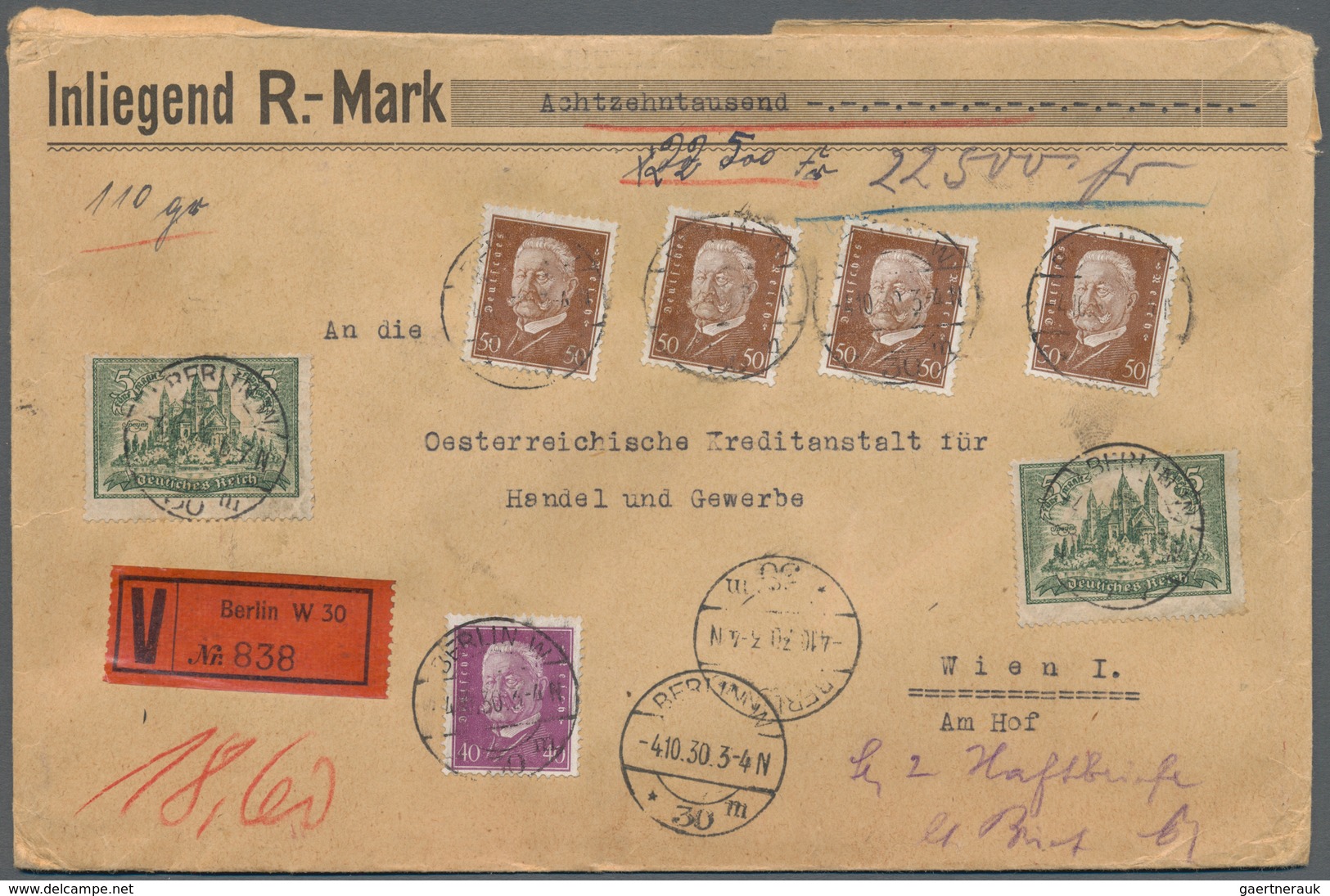 Deutsches Reich - Weimar: 1923/1933, interessanter Sammlungsbestand mit ca.190 Belegen, dabei Einsch