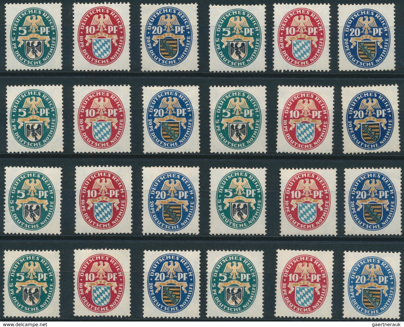 Deutsches Reich - Weimar: 1924/26, Kleiner Lagerbestand Auf Ca. 75 C5-Steckkarten, Ungestempelt Und - Verzamelingen