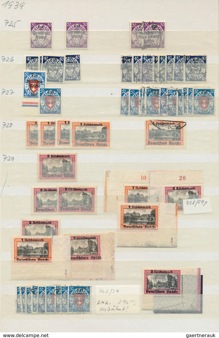 Deutsches Reich - 3. Reich: 1923 - 45, Umfangreicher Lagerbestand Weimar Ab Hochinflation In 4 Dicke - Ongebruikt