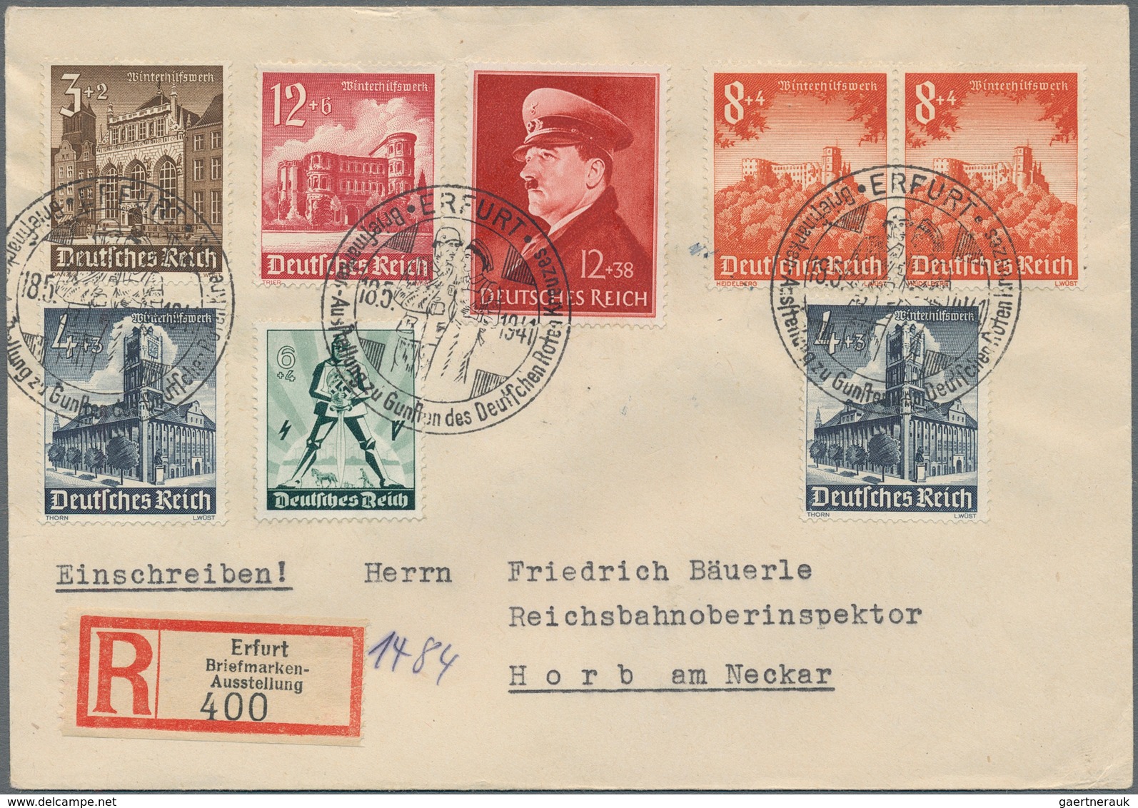 Deutsches Reich - 3. Reich: 1933/1945, EINSCHREIBEN, reichhaltiger Sammlungsbestand mit ca.120 Beleg