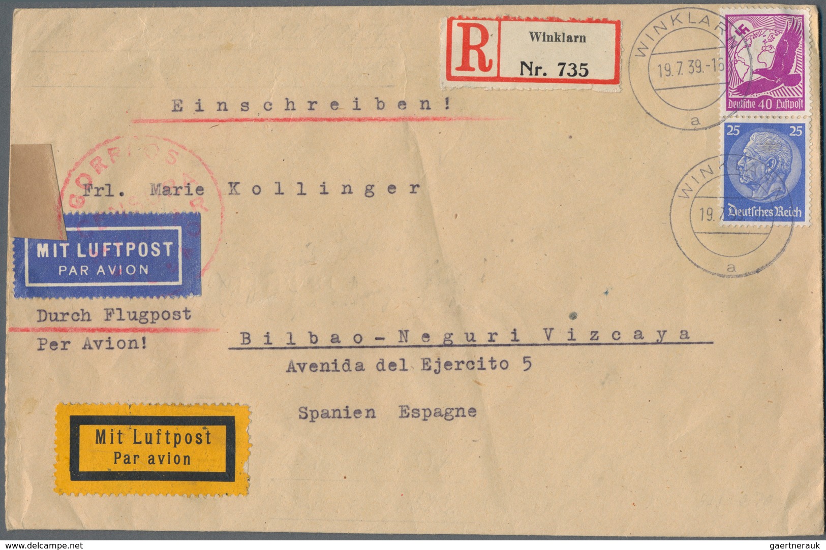 Deutsches Reich - 3. Reich: 1933/1945, Rd. 300 Briefe Und Karten, Dabei Einschreiben, Auslandspost, - Nuevos