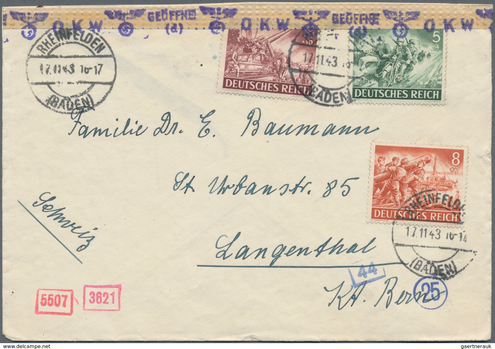 Deutsches Reich - 3. Reich: 1933/1945, rd. 300 Briefe und Karten, dabei Einschreiben, Auslandspost,