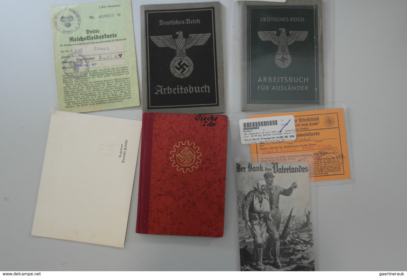 Deutsches Reich - 3. Reich: 1933/1945. Ausweise, Arbeitsbücher, Kennkarten, Dokumente, Etc Aus Dem D - Nuevos