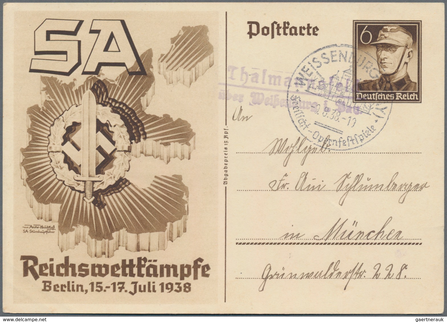 Deutsches Reich - 3. Reich: 1933-45, 22 Karten & Ganzsachen Mit Propaganda, Teils Unterschiedlich - Ongebruikt