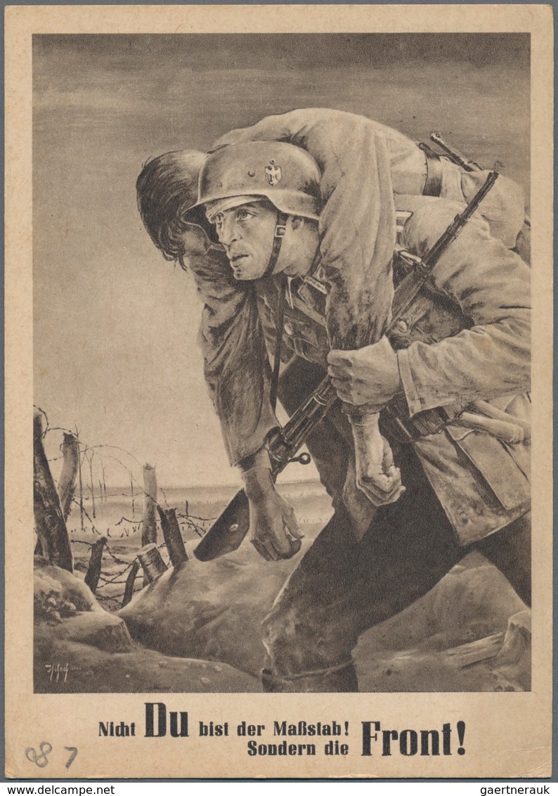 Deutsches Reich - 3. Reich: 1933-45, 22 Karten & Ganzsachen mit Propaganda, teils unterschiedlich