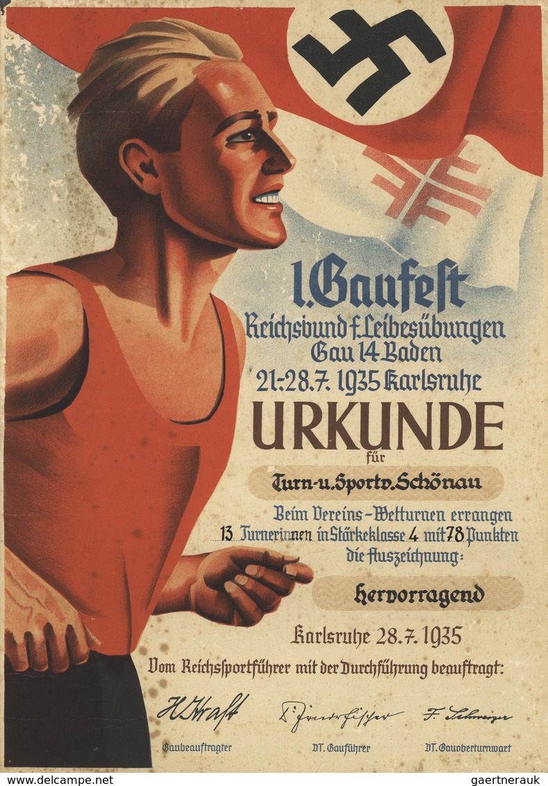 Deutsches Reich - 3. Reich: 1935, 1.Gaufest Reichsbund F. Leibesübungen Gau 14 Baden 12.-28.7.1935 K - Nuevos