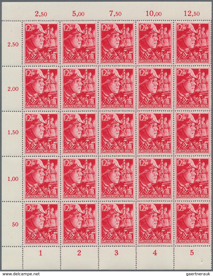 Deutsches Reich - 3. Reich: 1945, 12+38 Pf. SA / SS, Engrospartie Von 469 Sätzen Meist In Postfrisch - Nuevos