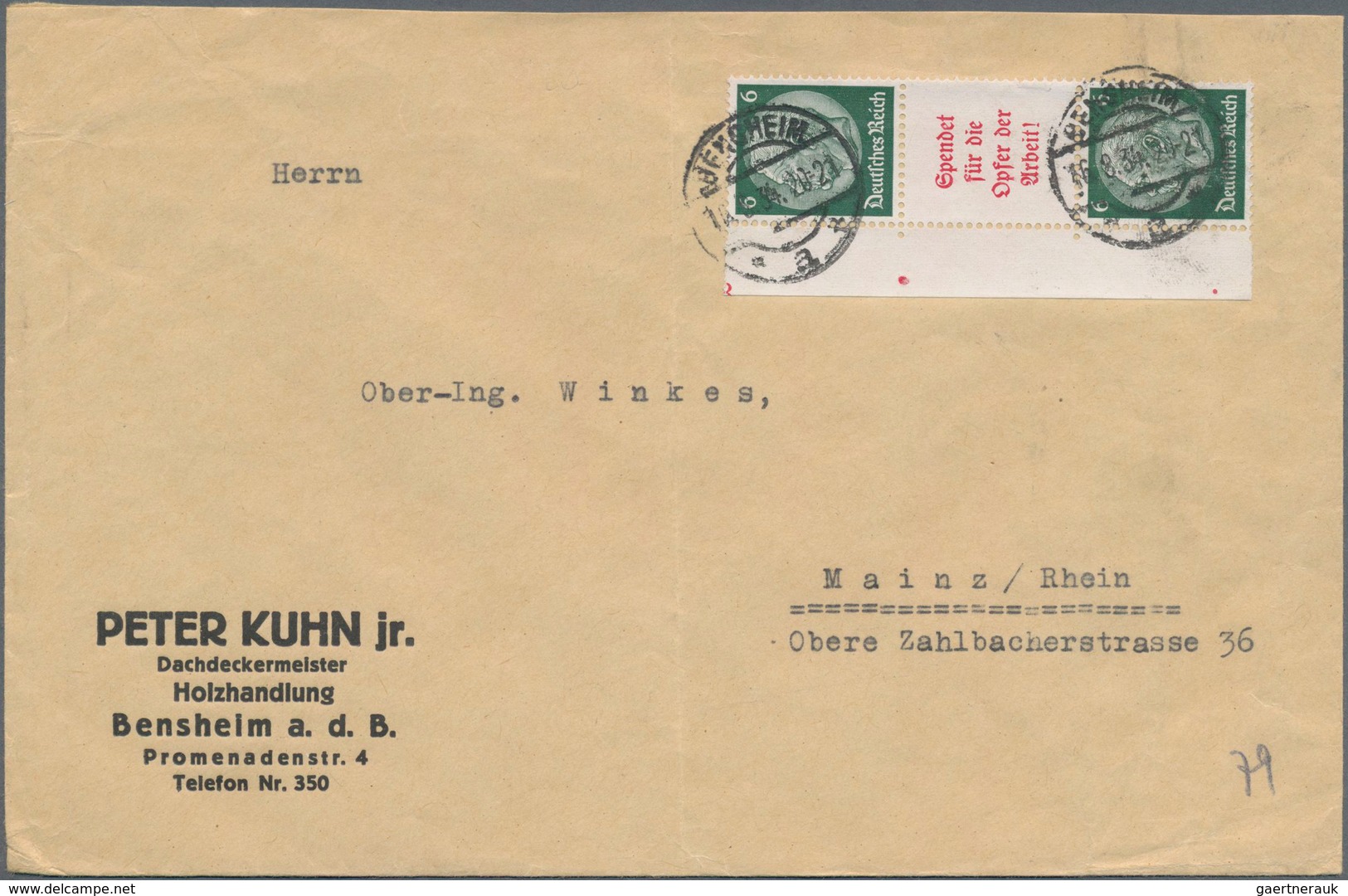Deutsches Reich - Zusammendrucke: 1920/1934, Partie Von 18 Briefen Mit Zusammendruck-Frankaturen, Da - Zusammendrucke