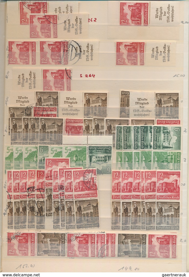 Deutsches Reich - Zusammendrucke: 1933/1940, reichhaltiger und vielseitig strukturierter Sammlungsbe